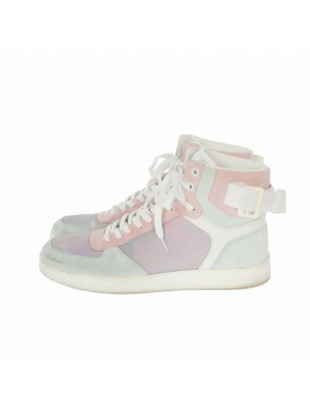 Louis Vuitton Rivoli Line High Cut Sneakers 7 Light Blue Pink